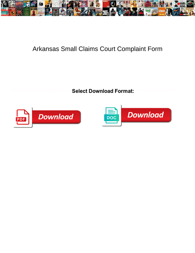 Arkansas Small Claims Court Complaint Form screenshot