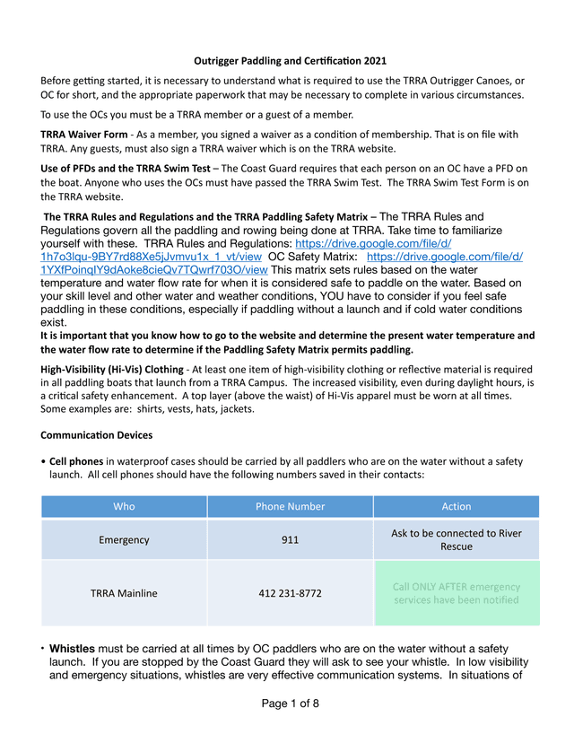 Outrigger (Paddling And Certification) 2021 screenshot