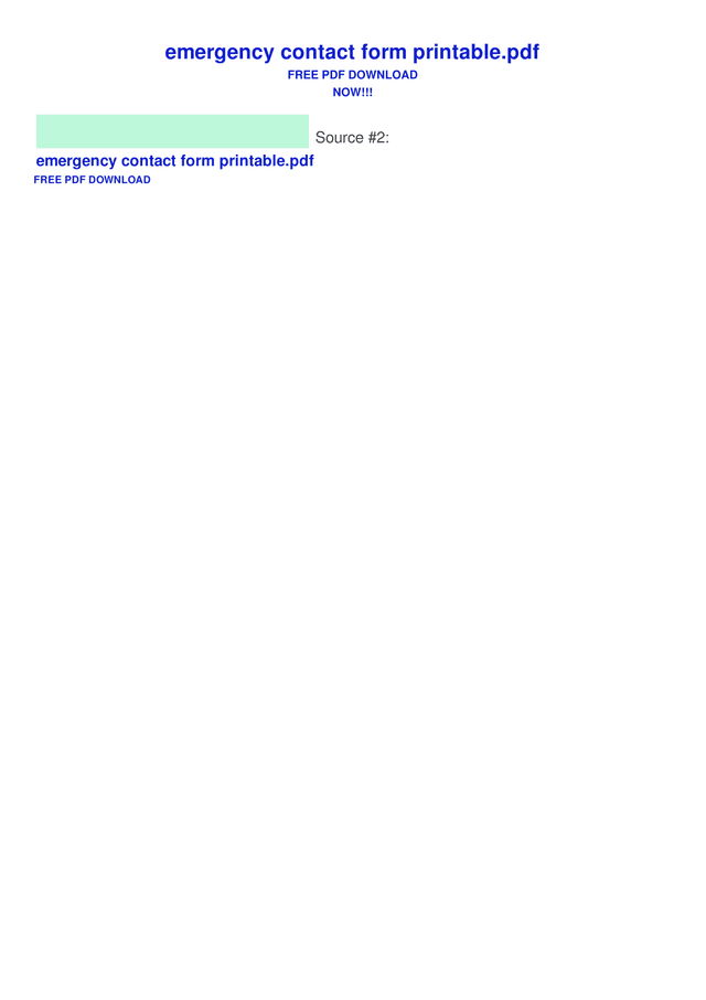 Employee Emergency Contact Form screenshot