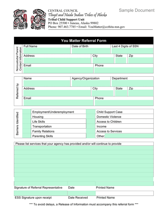 You Matter Referral Form screenshot