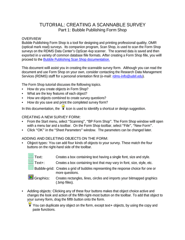 TUTORIAL CREATING A SCANNABLE SURVEY screenshot