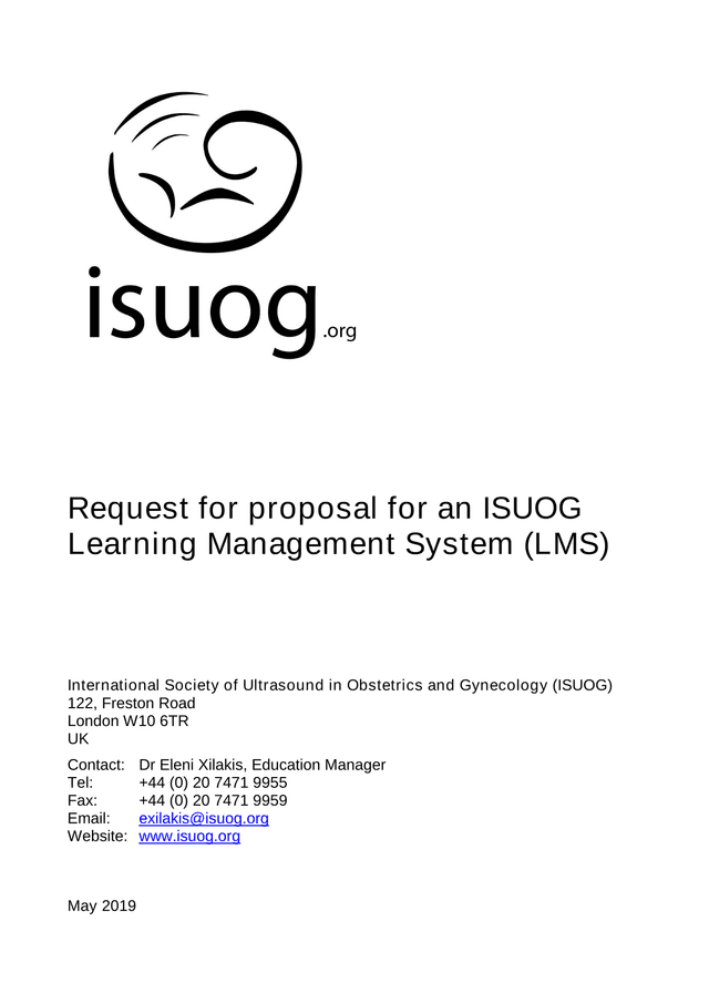 Request For Proposal For An ISUOG Learning Management System (LMS) screenshot