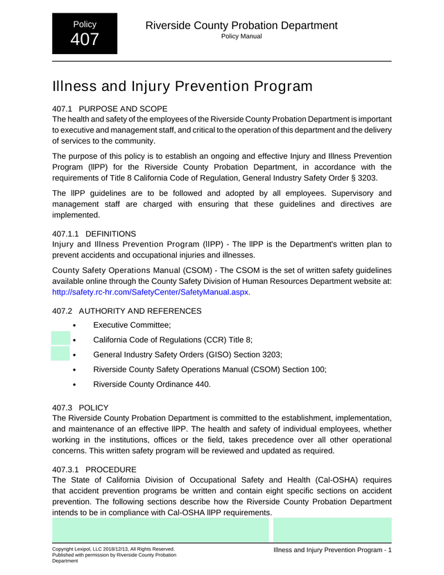 Illness And Injury Prevention Program screenshot