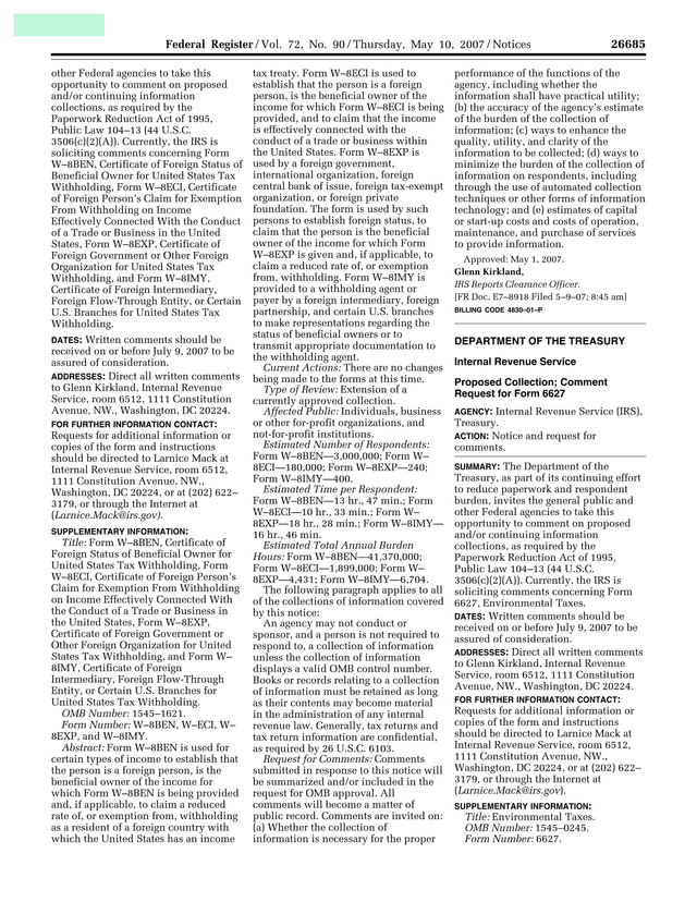 Certificate Of Foreign Status For United States Tax Withholding Forms screenshot