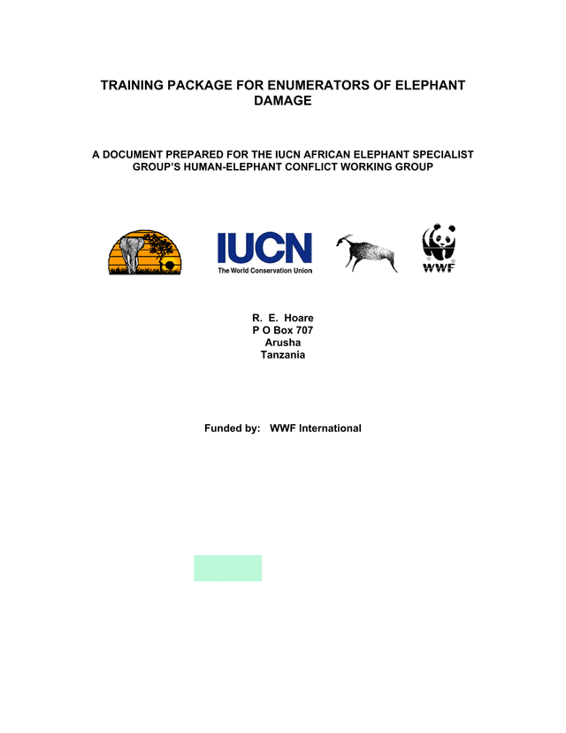 Training Package For Enumerators Of Elephant Damage screenshot