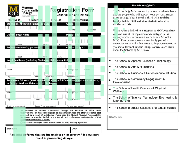 Registration Form screenshot