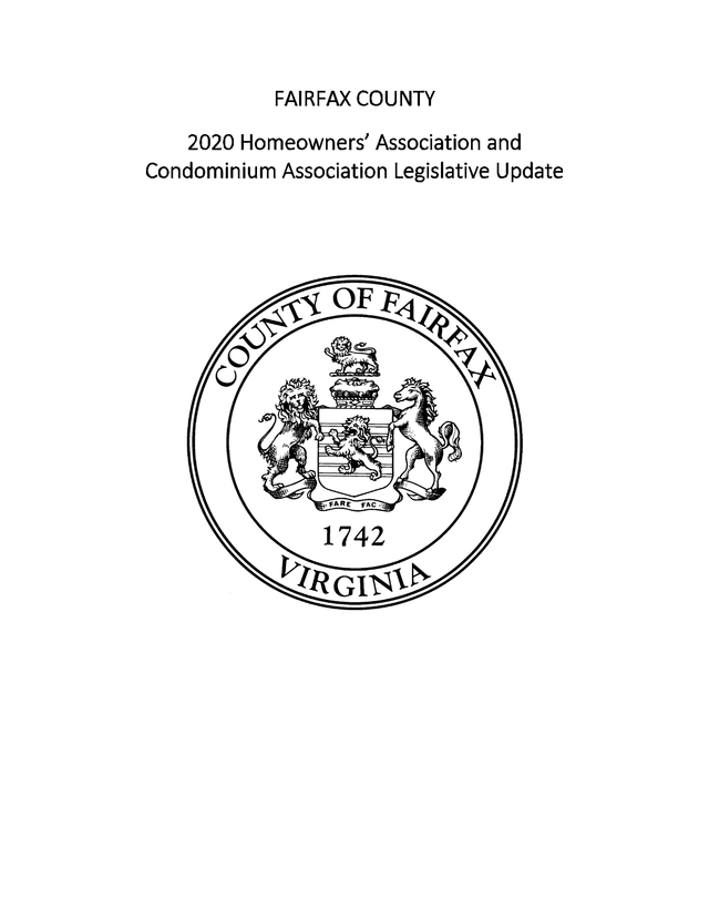 2020 Homeowners Association And Condominium Association Legislative Update screenshot