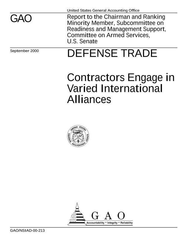 Defense Trade Contractors Engage In Varied International Alliances screenshot