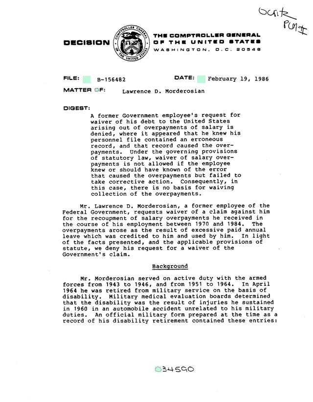 Comptroller General Decision B 156482 screenshot