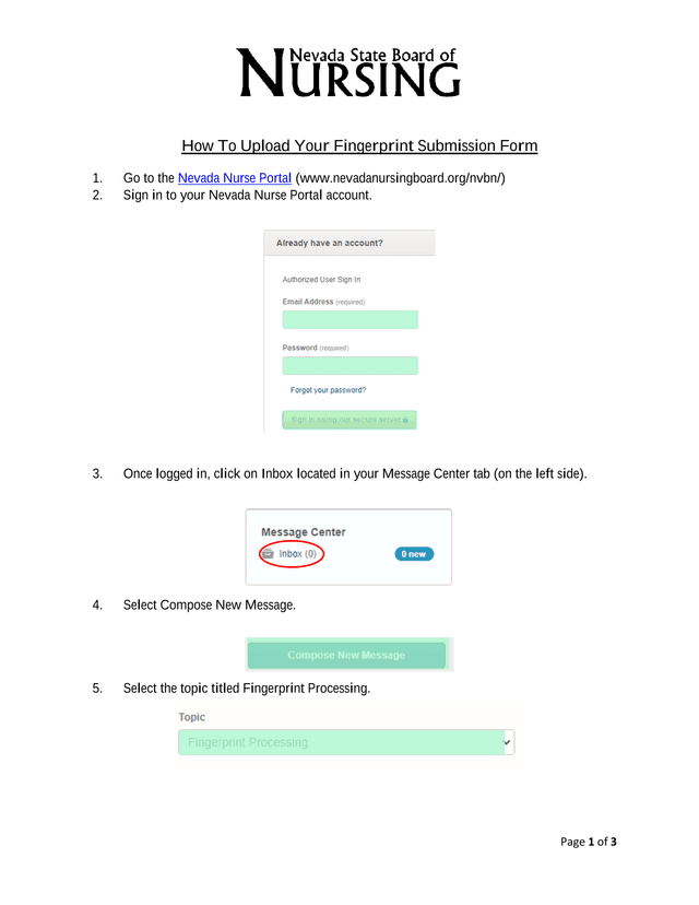 How To Upload Your Fingerprint Submission Form screenshot