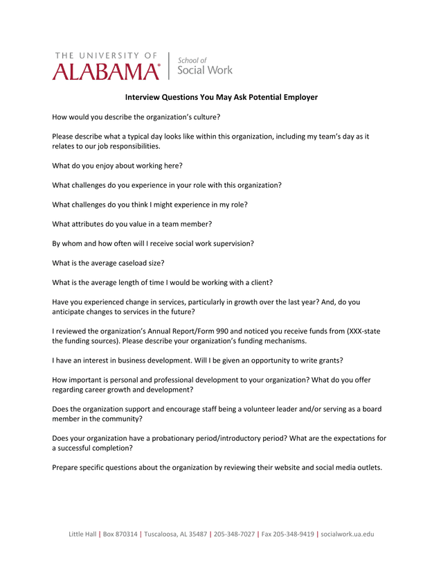 Interview Questions You May Ask Potential Employer screenshot