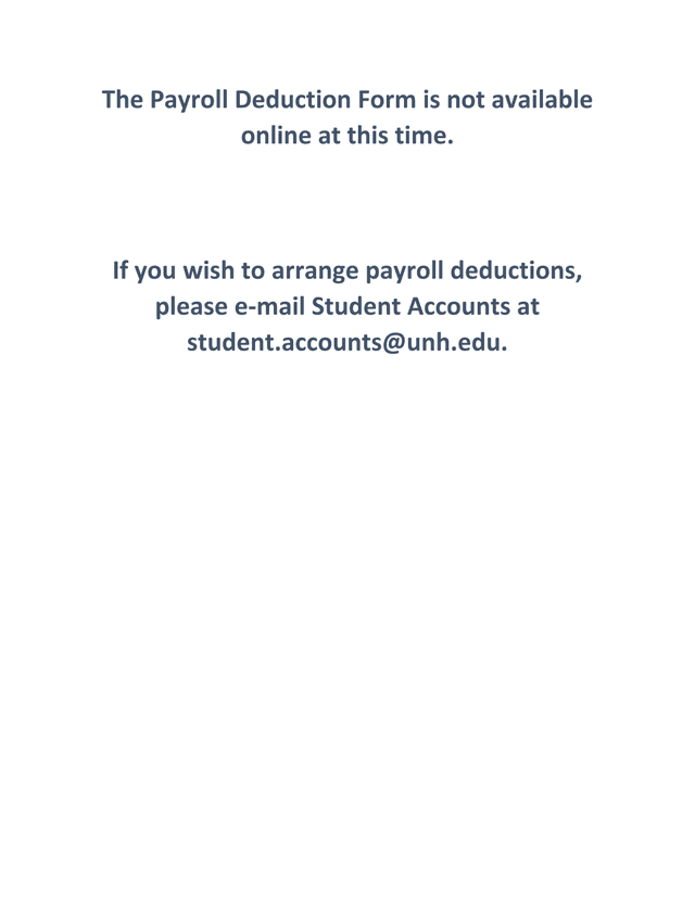 Payroll Deduction Form screenshot