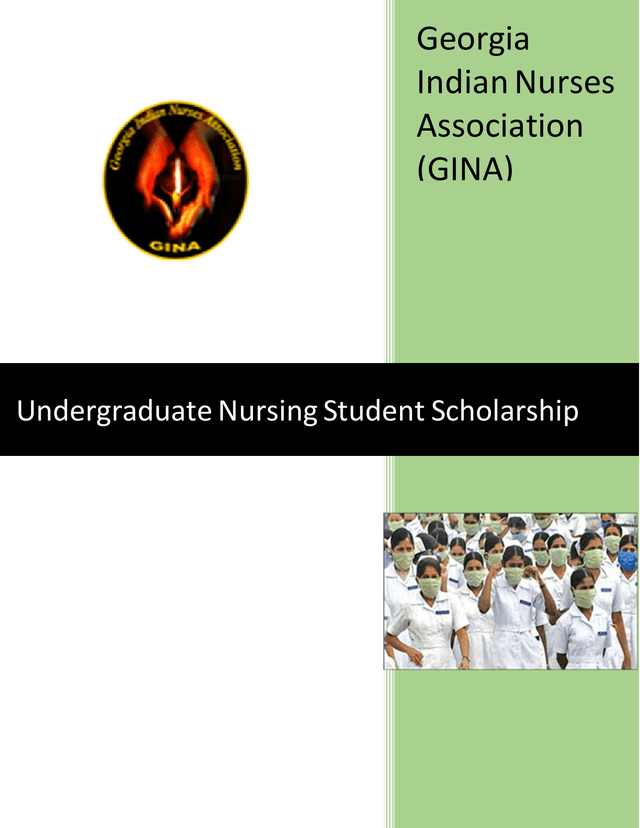 GINA Scholarship Application Form screenshot