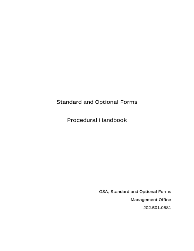 Standard And Optional Forms Procedural Handbook screenshot