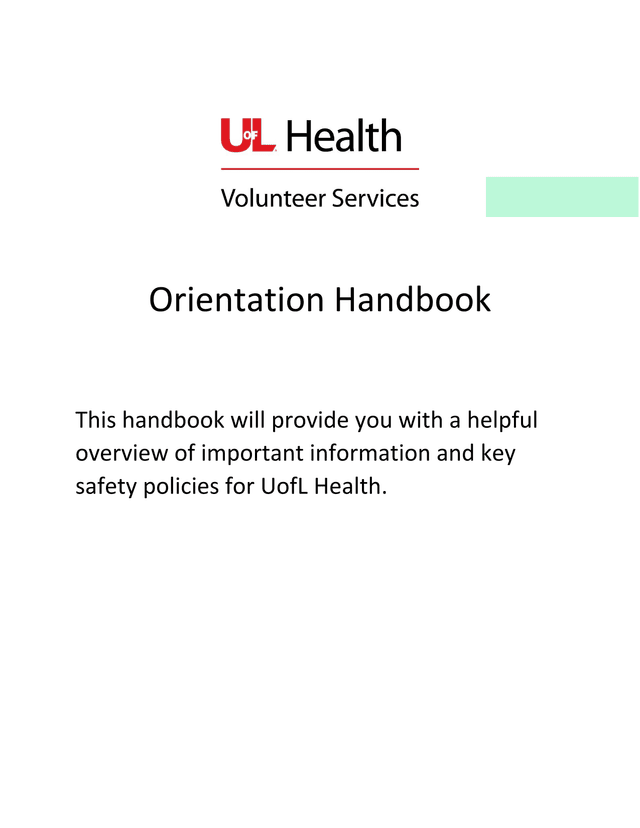Orientation Handbook screenshot