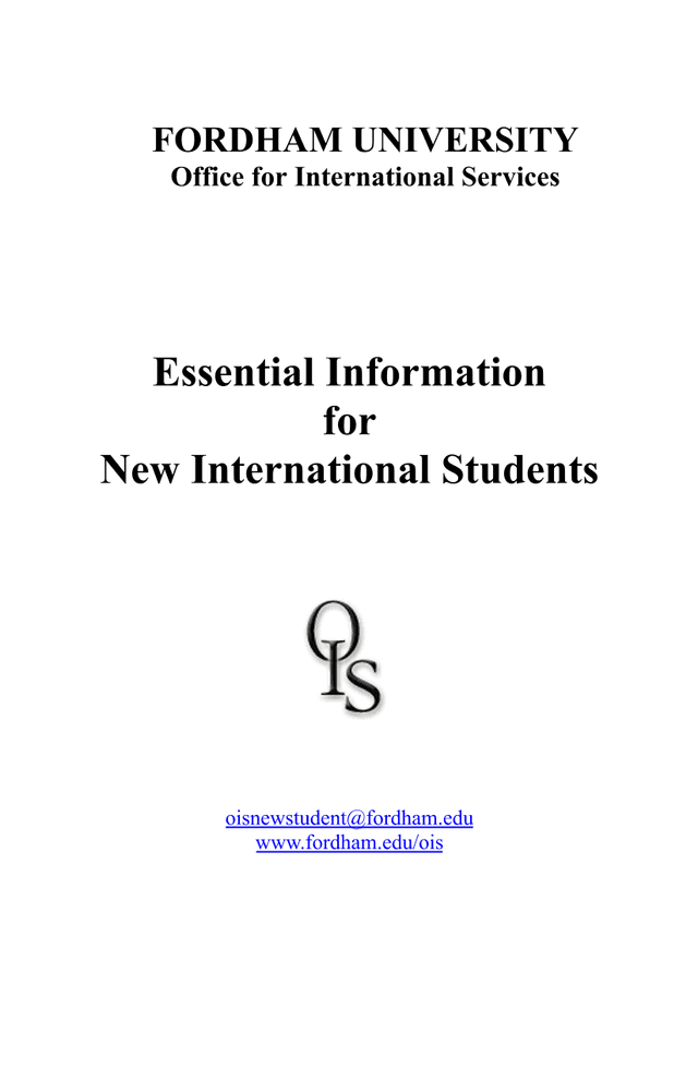 Essential Information For New International Students screenshot