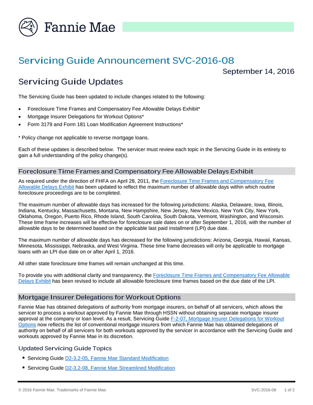 Servicing Guide Announcement SVC 2016 08 screenshot