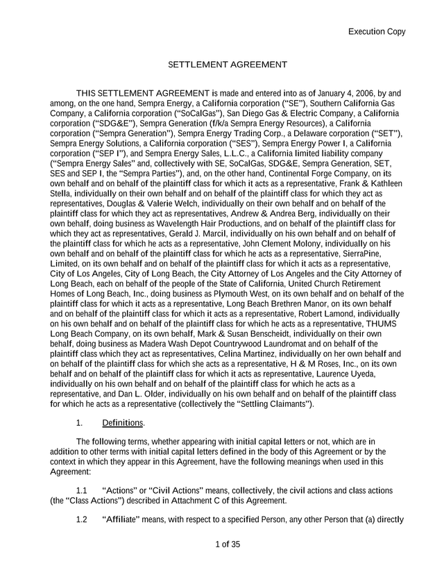 Settlement Agreement screenshot