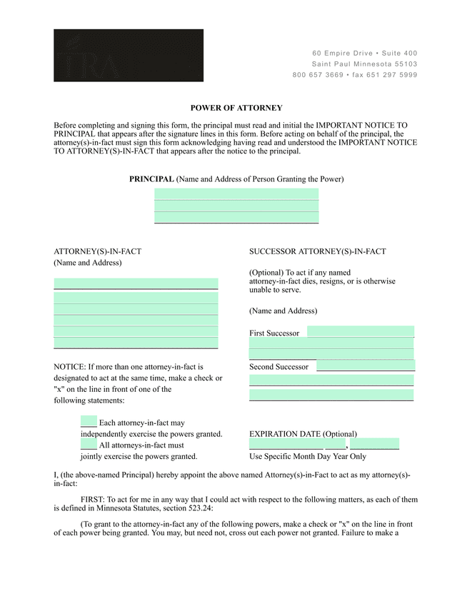 Power Of Attorney screenshot