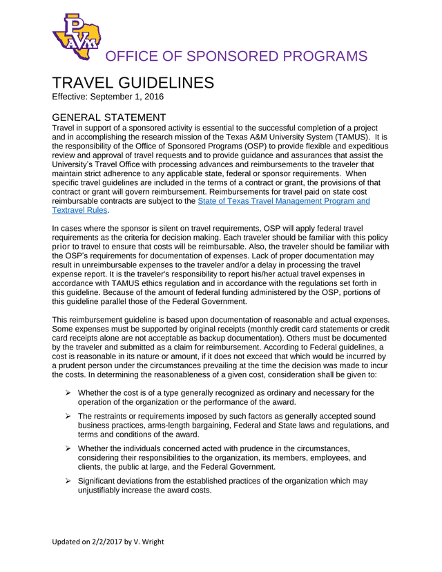 TRAVEL GUIDELINES screenshot