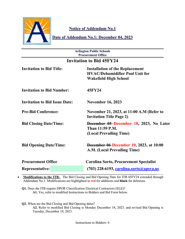 Notice Of Addendum No.1   ITB 45FY24 screenshot