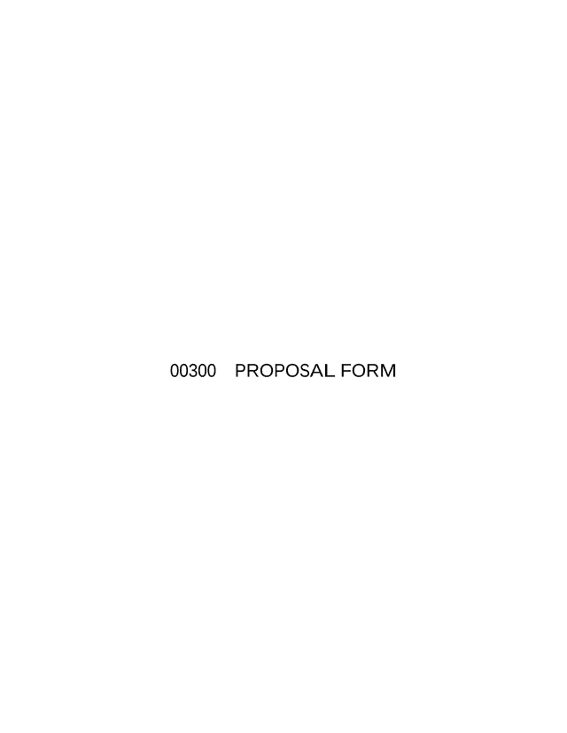 00300 PROPOSAL FORM screenshot