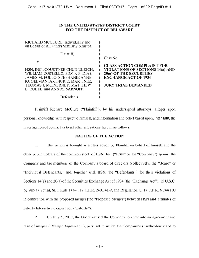 Class Action Complaint For Violations Of Sections 14(A) And 20(A) Of The Securities Exchange Act Of  screenshot
