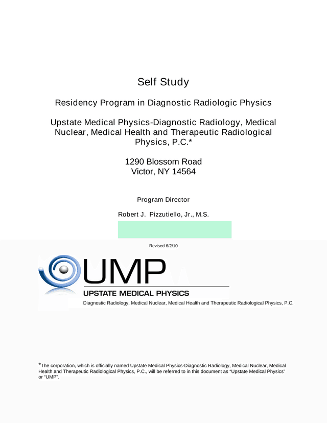 Self Study Residency Program In Diagnostic Radiologic Physics screenshot