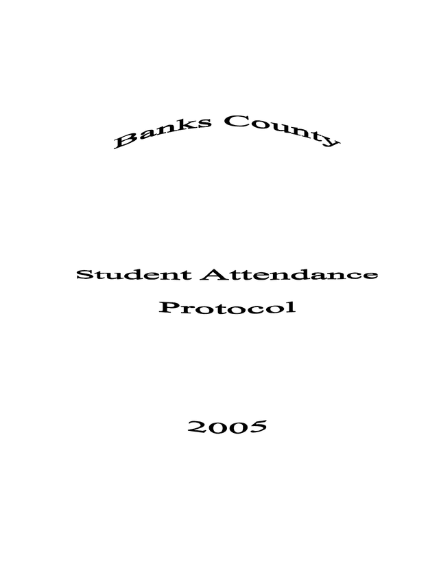 Banks County Board Of Education Attendance Procedures Manual screenshot