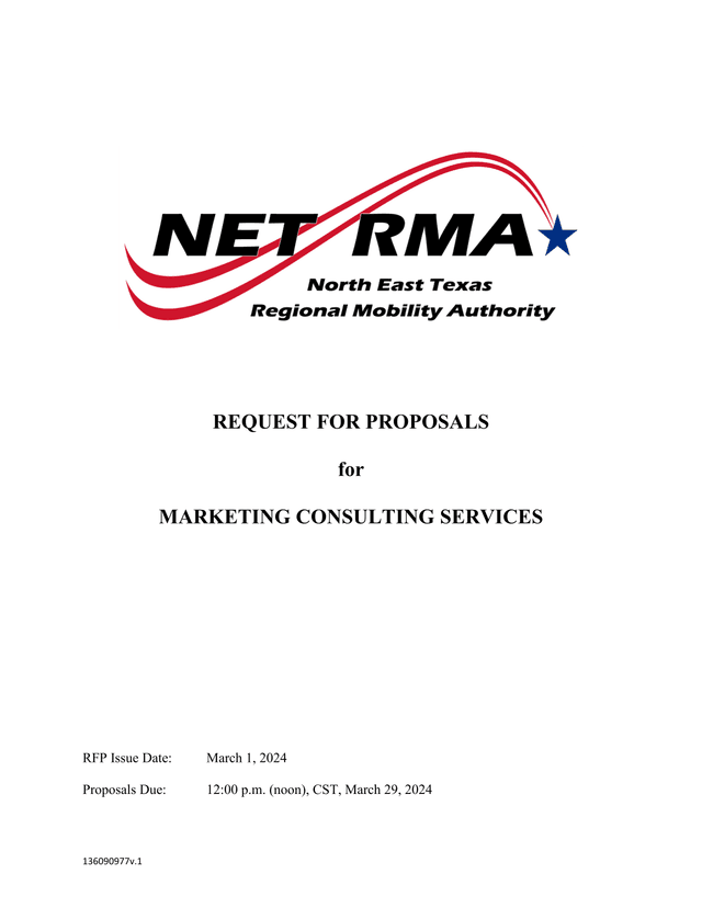 Request For Proposals For Marketing Consulting Services screenshot