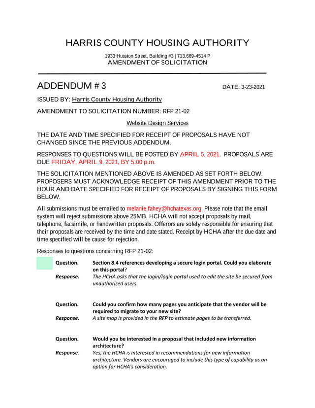 Amendment Of Solicitation   RFP 21 02 screenshot