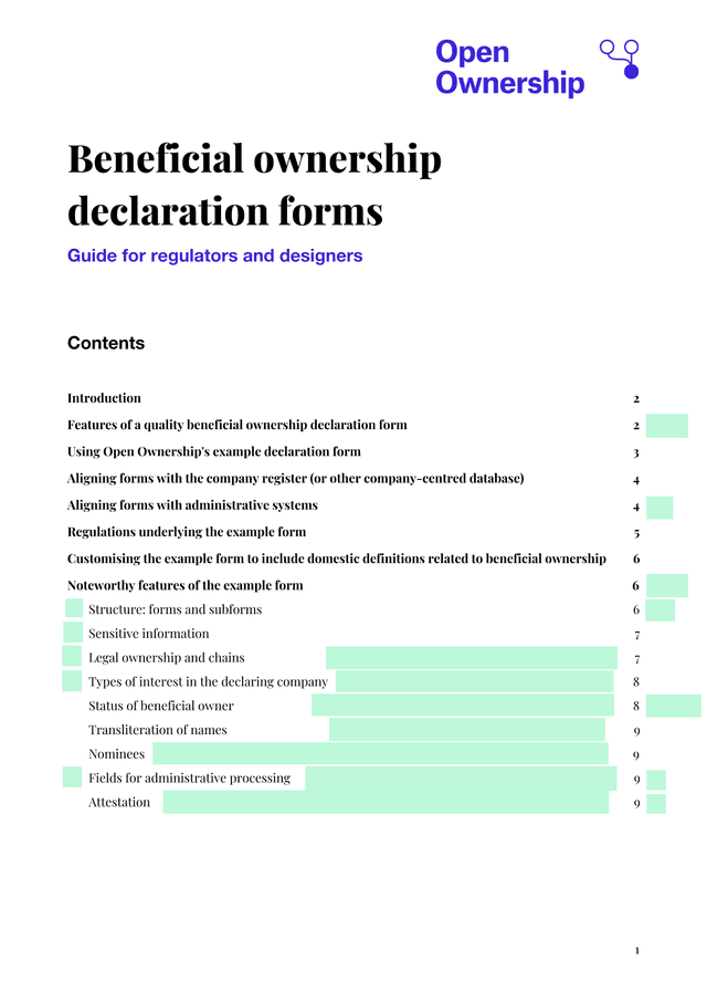 Beneficial Ownership Declaration Forms Guide For Regulators And Designers screenshot