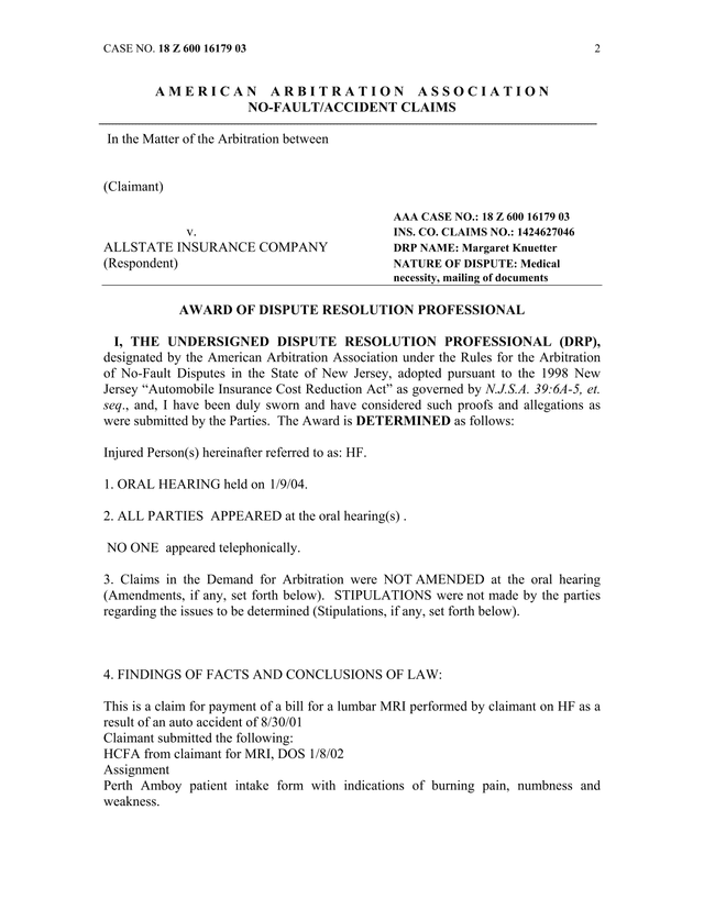 American Arbitration Association Award Of Dispute Resolution Professional screenshot