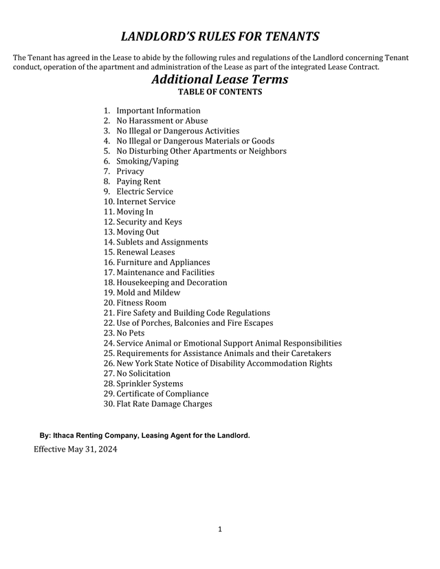 LandlordS Rules For Tenants screenshot