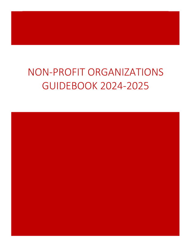 Non Profit Organizations Guidebook 2024 2025 screenshot