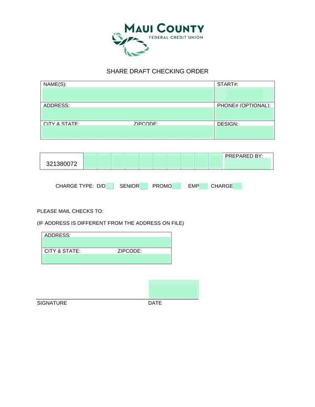 SHARE DRAFT CHECKING ORDER screenshot