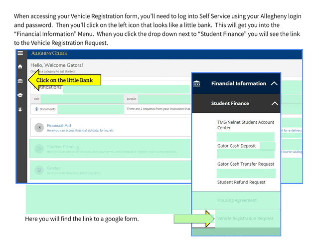 Vehicle Registration Request screenshot