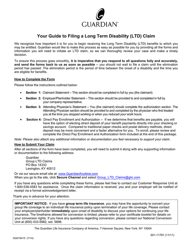 Your Guide To Filing A Long Term Disability (LTD) Claim screenshot