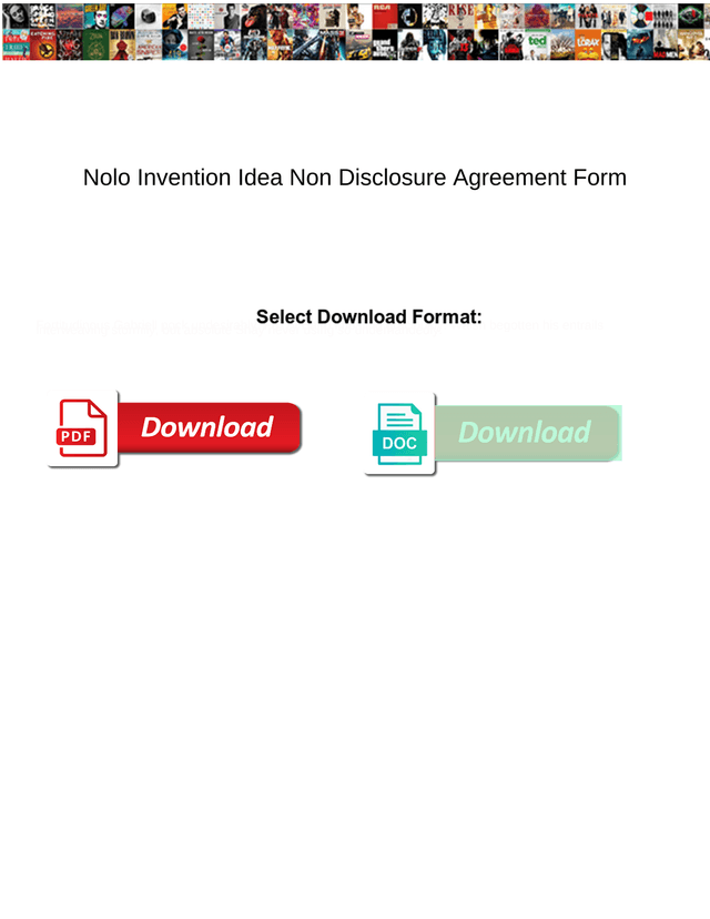 Nolo Invention Idea Non Disclosure Agreement Form screenshot