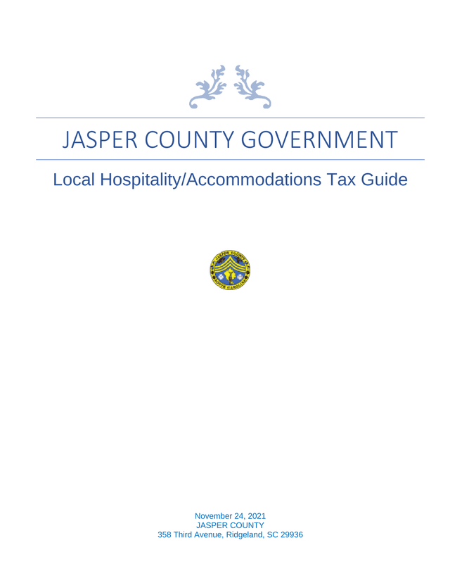 Local HospitalityAccommodations Tax Guide screenshot