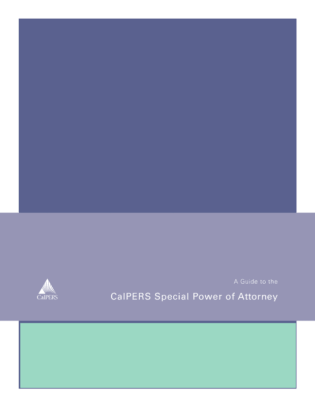 CalPERS Special Power Of Attorney screenshot
