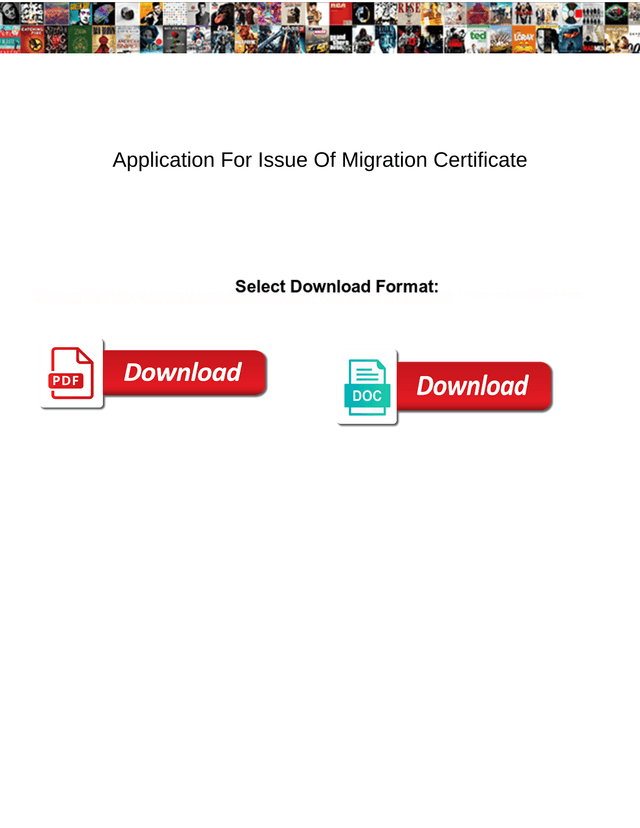 Application For Issue Of Migration Certificate screenshot
