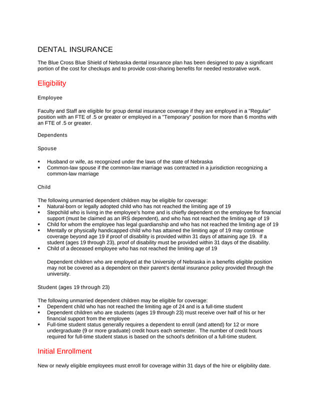 Dental Insurance Plan screenshot