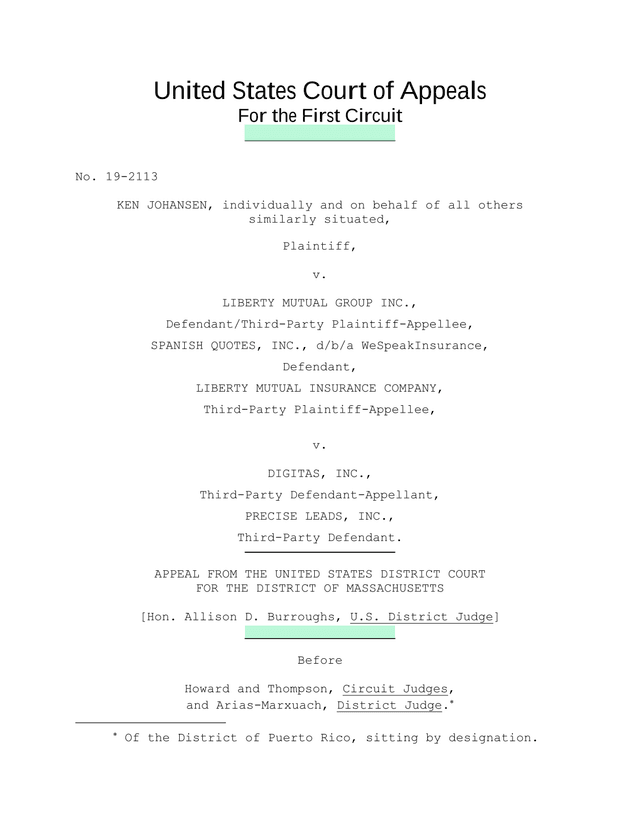Johansen V. Liberty Mutual Group Inc. screenshot