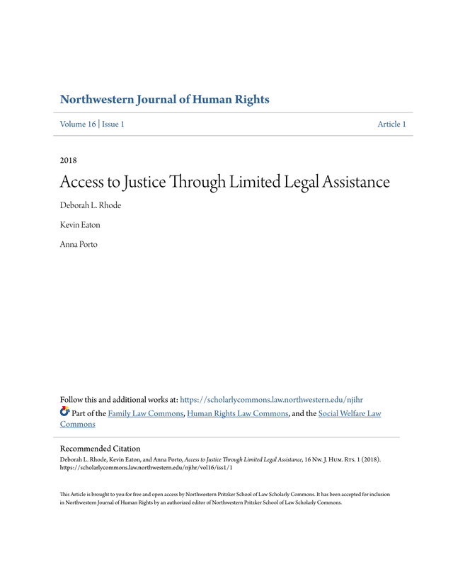 Access To Justice Through Limited Legal Assistance screenshot