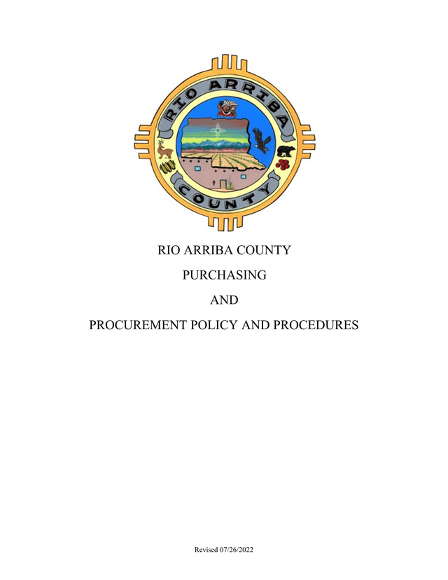 Rio Arriba County Purchasing And Procurement Policy And Procedures screenshot
