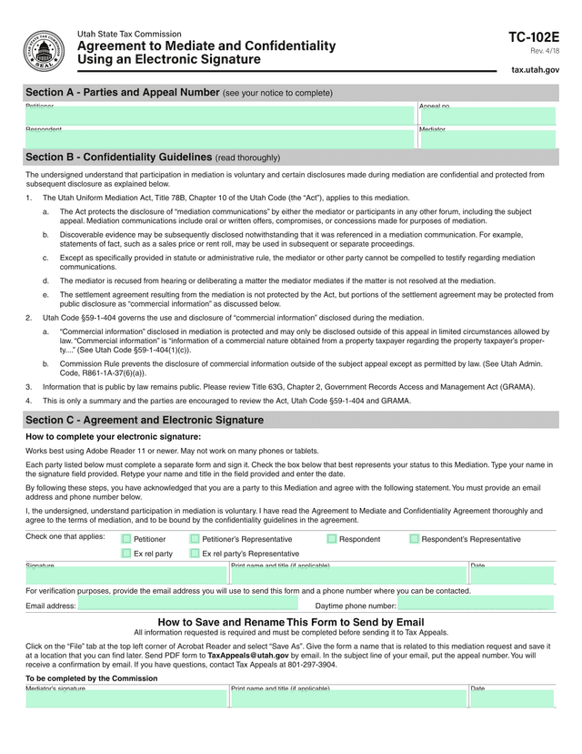 Mediation Confidentiality Guidelines screenshot