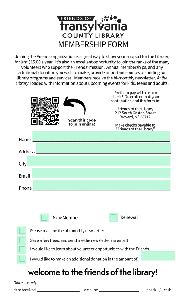 MEMBERSHIP FORM screenshot