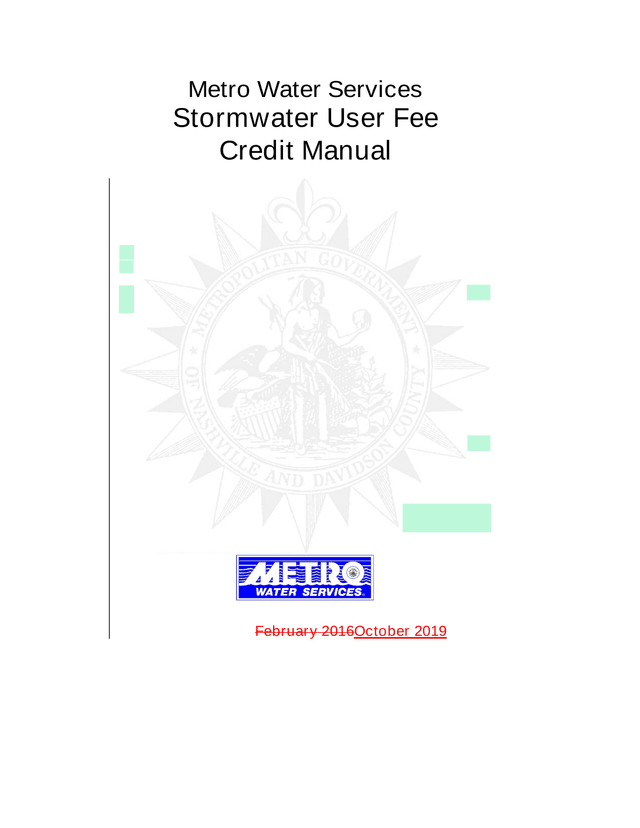 Stormwater User Fee Credit Manual screenshot