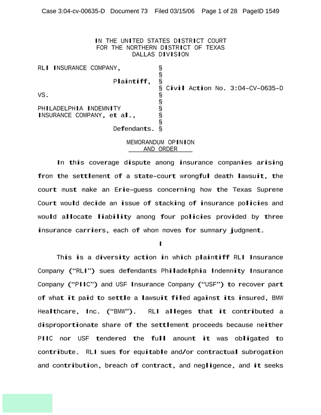 Memorandum Opinion And Order screenshot